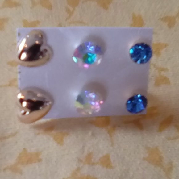 Trio of Stud Earrings - Picture 1 of 1